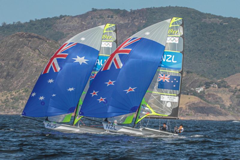 49er Rio Olympics - Burling and Tuke (NZL) with Outteridge and Jensen (AUS) - NZSailGP team will come up against several old rivals in SailGP - photo © Richard Gladwell / Sail-World.com