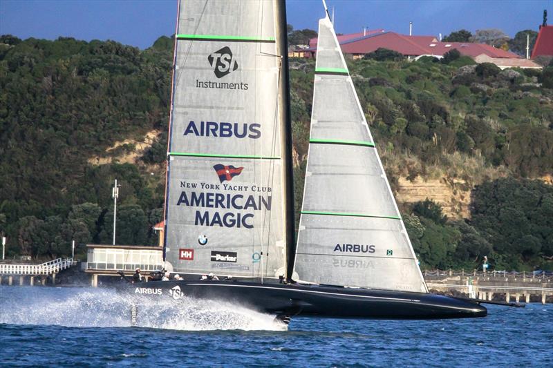 American Magic - Defiant - Auckland - August 17, 2020 - Waitemata Harbour - 36th America's Cup photo copyright Richard Gladwell / Sail-World.com taken at Royal New Zealand Yacht Squadron and featuring the AC75 class