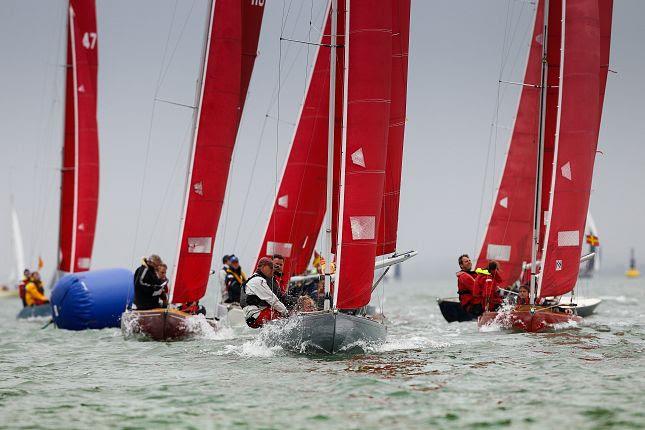 Redwing fleet on day 5 of Cowes Week 2019 photo copyright Paul Wyeth / CWL taken at Cowes Combined Clubs and featuring the Bembridge Redwing class