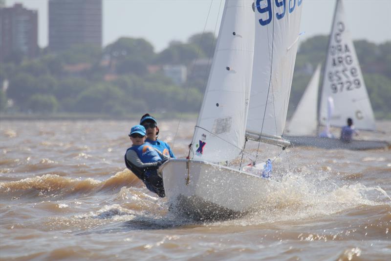 Jamie Harris and Antonia Wilkinson win 50th Cadet Worlds in Buenos Aires photo copyright Ian Harris taken at Club Nautico Albatros and featuring the Cadet class