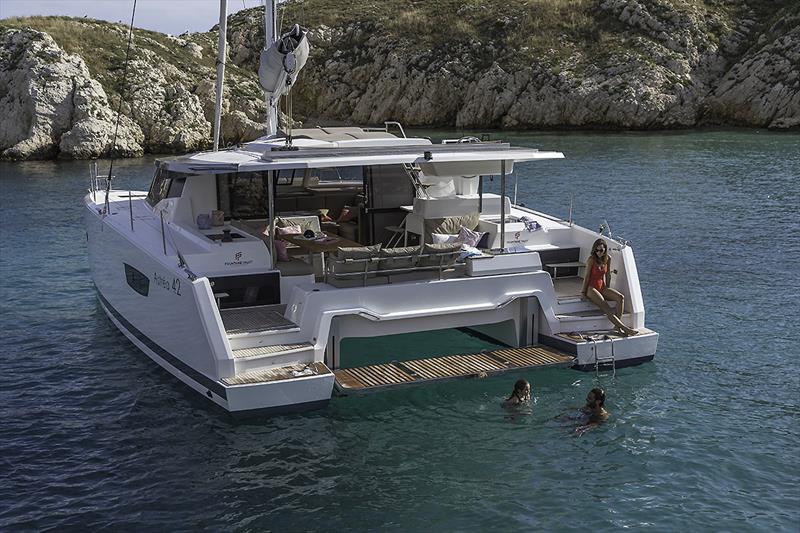 Entertaining and with ample space to give everyone their own haven as well - new Astrea 42 photo copyright Gilles Martin-Raget taken at  and featuring the Catamaran class