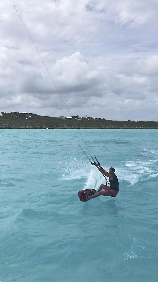 Kite surfer Dave Serrano in 'Disneyland' at the Turks and Ciacos Group photo copyright Jason Chipp taken at  and featuring the Catamaran class