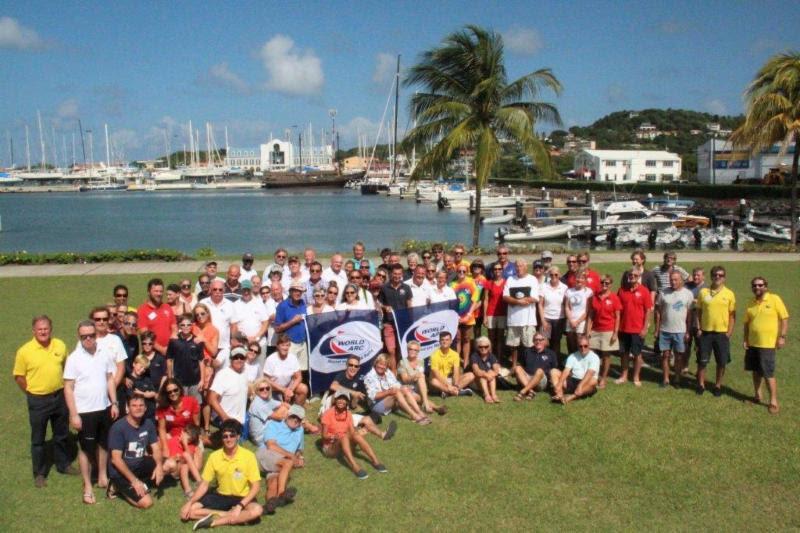 Crews of World ARC 2018-19 in Saint Lucia prior to departure photo copyright World Cruising Club taken at  and featuring the Cruising Yacht class