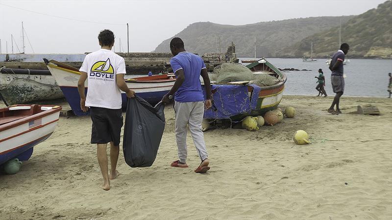 Beach cleaning with the fishermen in Lomba photo copyright Mission Océan taken at  and featuring the Cruising Yacht class