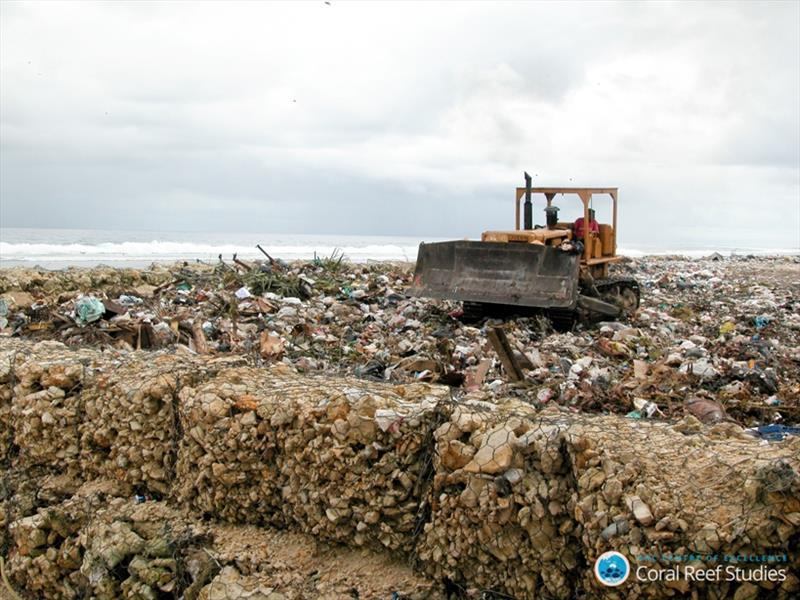 Mismanaged plastic dump on the coast - photo © ARC CoE for Coral Reef Studies / Bette Willis