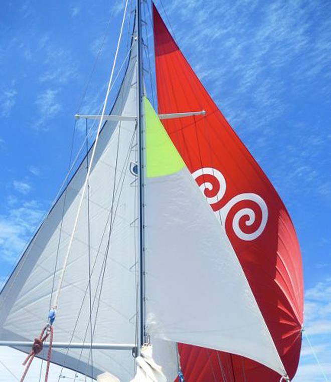 Flying the twins with storm trysail as a balance sail - photo © Bill Norrie
