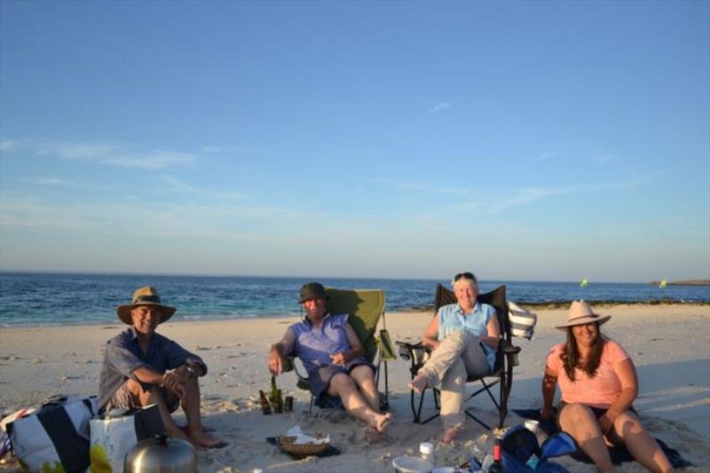Aussies doing what Aussies do best, a beach BBQ photo copyright SV Red Roo taken at  and featuring the Cruising Yacht class