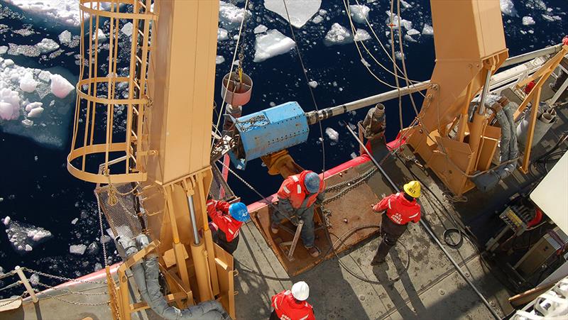 In 2013, a team of researchers set sail to the eastern Beaufort Sea in search of evidence for the flood near where the Mackenzie River enters the Arctic Ocean, forming the border between Canada's Yukon and Northwest territories photo copyright Lloyd Keigwin, Woods Hole Oceanographic Institution taken at  and featuring the Cruising Yacht class