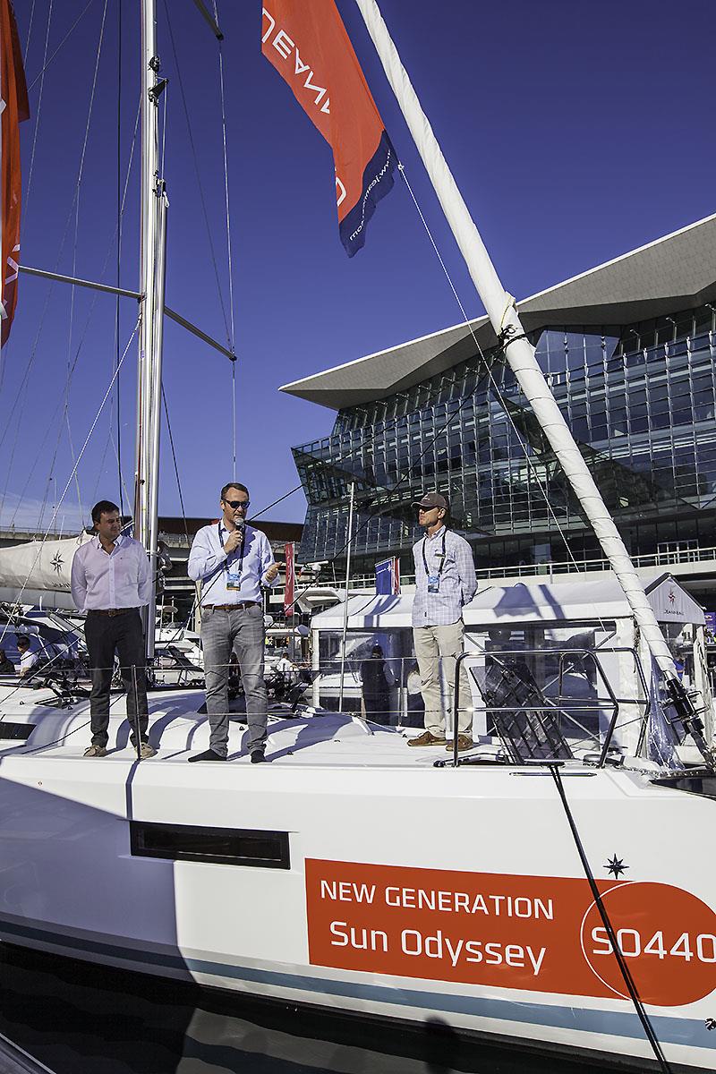 Antoine Chancelier, Jeanneau Sail Boat Product Development Manager, talks all things Jeanneau during the Sydney International Boat Show photo copyright John Curnow taken at  and featuring the Cruising Yacht class