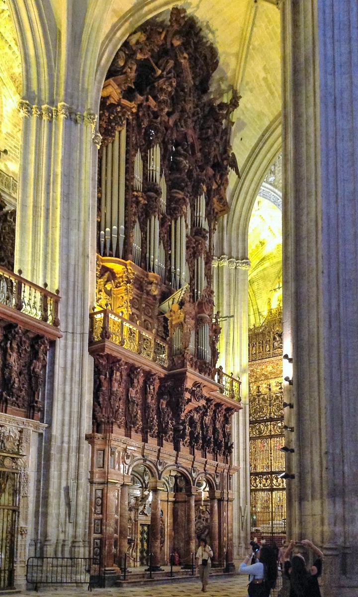 Inside the Cathedral in Seville - photo © Malcolm MacPhail