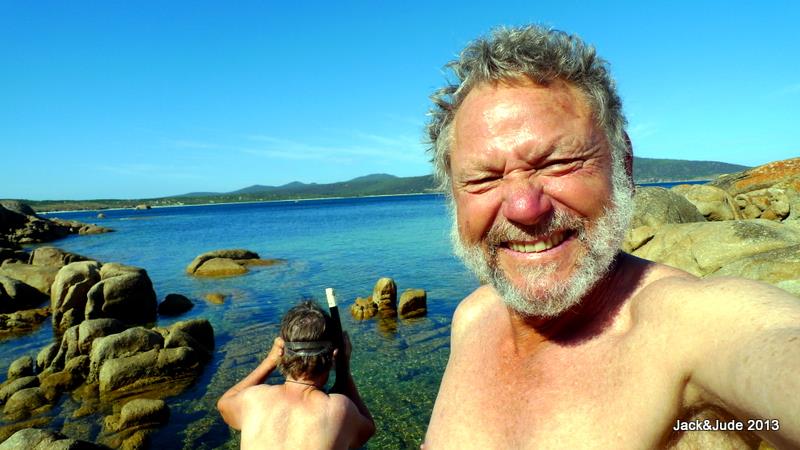 Tasmanian skinny dipping is fun photo copyright Jack and Jude taken at  and featuring the Cruising Yacht class