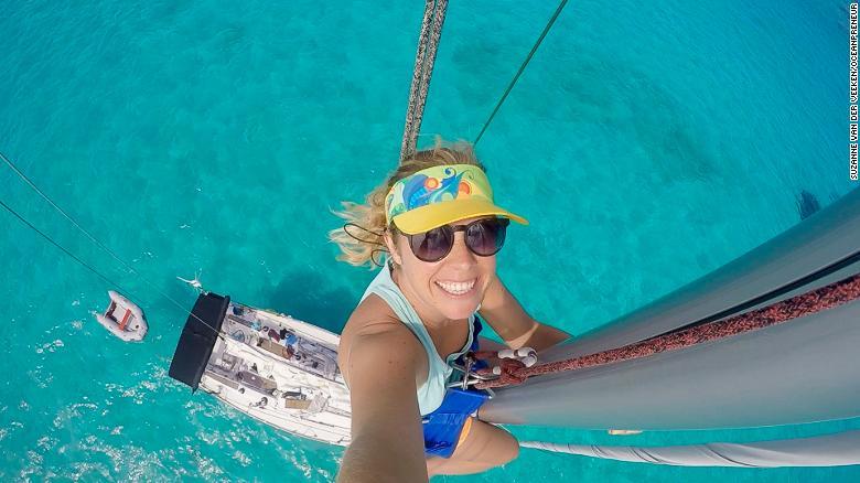 Suzanne van der Veeken first crossed the Atlantic on a stranger's yacht in 2014. Since then, she hasn't stopped `hitch-sailing.` photo copyright Nell Lewis taken at  and featuring the Cruising Yacht class