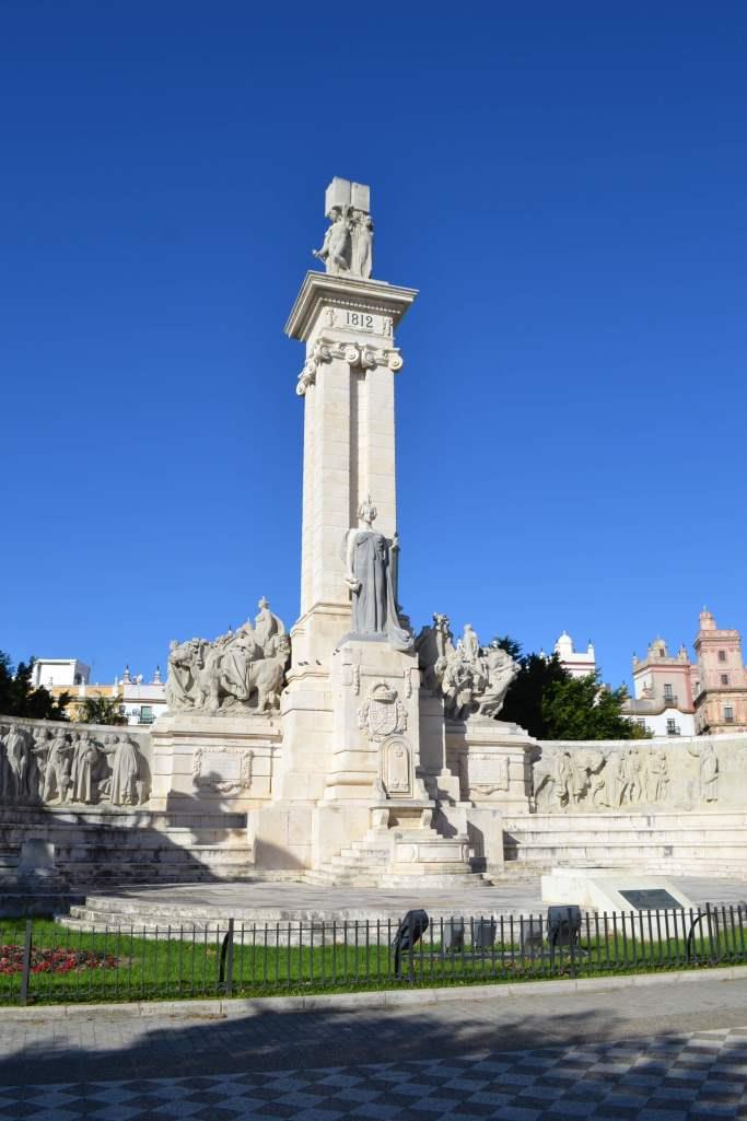 Monument in Cadiz to the Cortes and the 1812 constitution, claiming and celebrating sovereignty - photo © SV Red Roo
