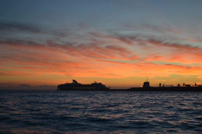 Leaving Cadiz at Dawn photo copyright SV Red Roo taken at  and featuring the Cruising Yacht class
