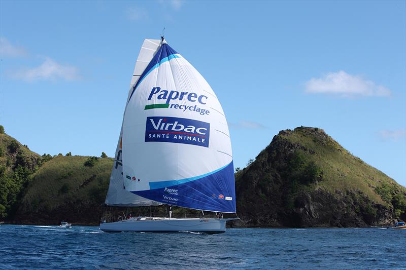 JP54 'The Kid' surfed across the Atlantic in just over 11 days to cross the line in Rodney Bay Saint Lucia at 12:52 local time Thursday 6 December, giving her an elapsed time of 11d 4h 7m and 49s and sailing 3254.5 nautical miles - ARC 2018 - photo © Tim Wright