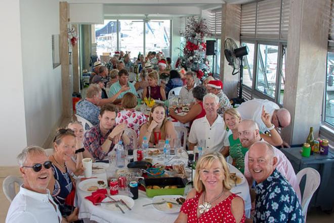A wonderful Christmas day at Club de Pesca in Cartagena, Colombia with 51 friends on the Suzie Too Rally photo copyright Suzanne Chappell taken at  and featuring the Cruising Yacht class