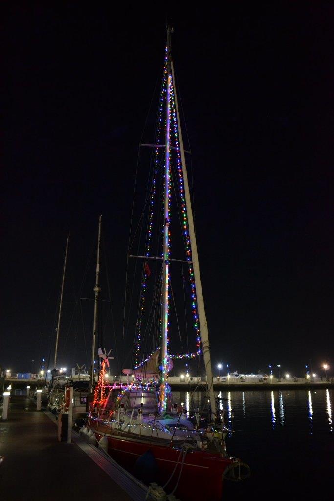 Red Roo Dressed for Christmas, Morocco December 2018 photo copyright SV Red Roo taken at  and featuring the Cruising Yacht class