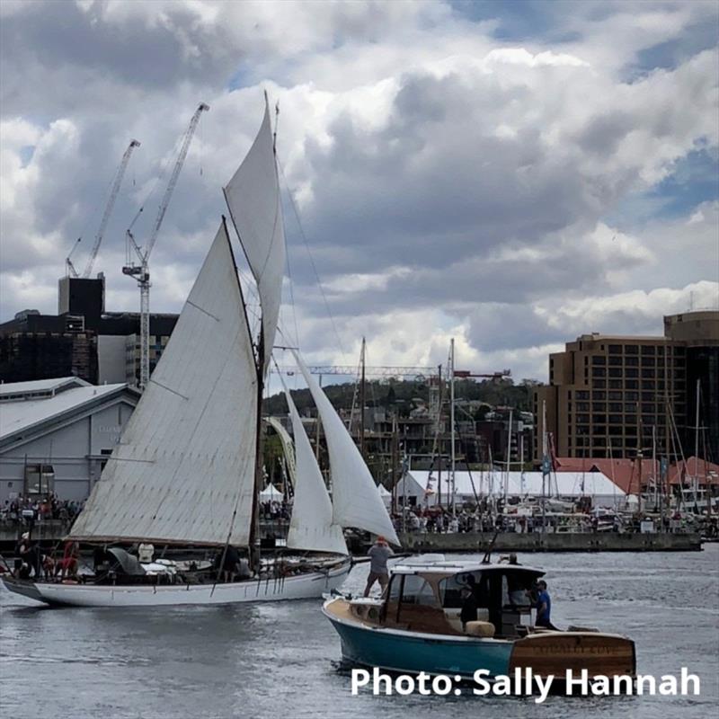 The crew have got to be on their toes, particularly in gusty weather, as we've got the mainsail runner, the topsail runner and the flying jib to slack away and tension through the tack photo copyright Sally Hannah taken at  and featuring the Cruising Yacht class