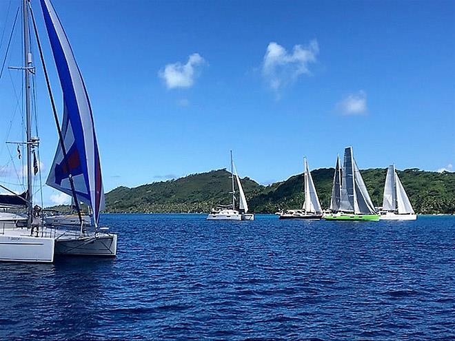 World ARC 2019-20 - Danica crossing the line photo copyright World Cruising taken at  and featuring the Cruising Yacht class