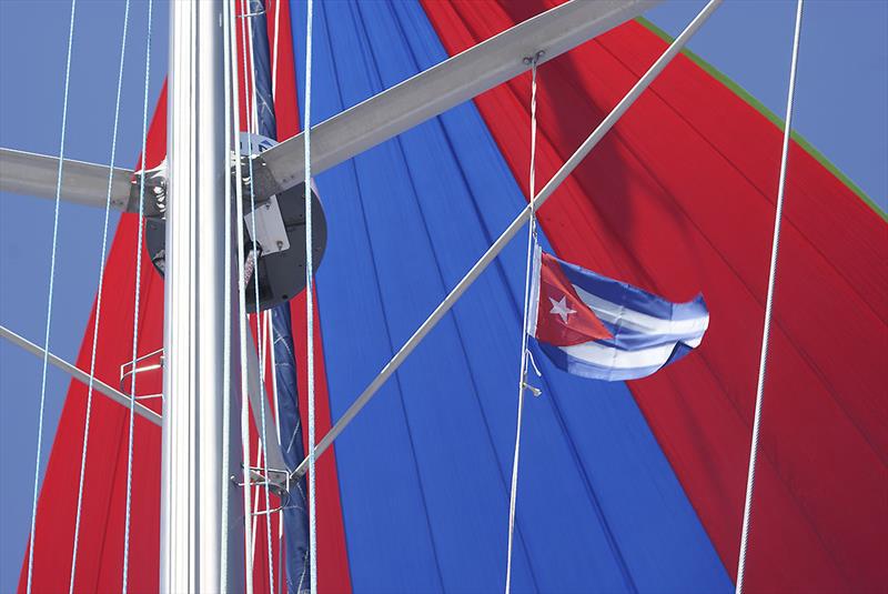 Flying the Cuban courtesy flag  - photo © Mission Ocean