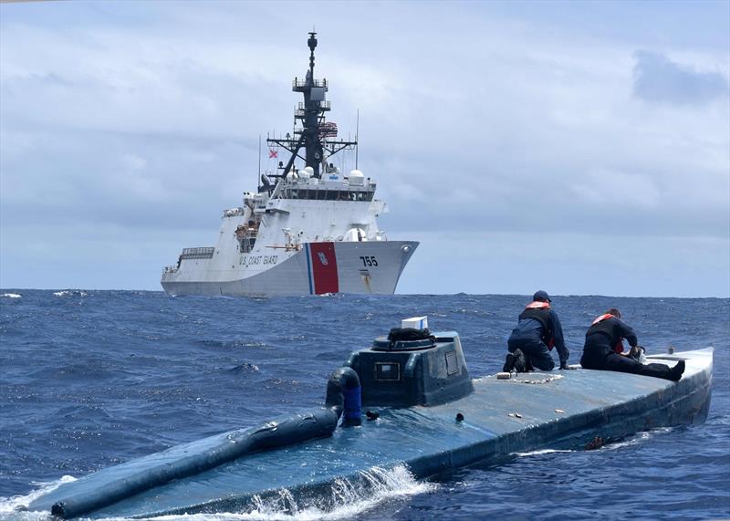 USCG Munro Crew Interdicts Suspected Drug Smuggling Vessel photo copyright U.S. Coast Guard Pacific Area taken at  and featuring the Cruising Yacht class