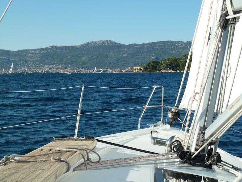 Cruising in Croatia - Final beat to Kastela across Split harbour photo copyright Liz Potter taken at  and featuring the Cruising Yacht class