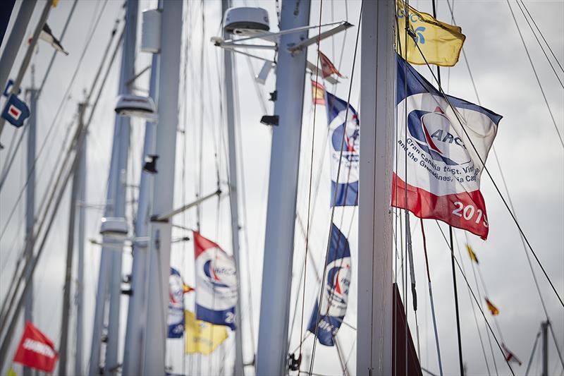 ARC  Rally flags flying before the start photo copyright World Cruising Club / James Mitchell taken at  and featuring the Cruising Yacht class