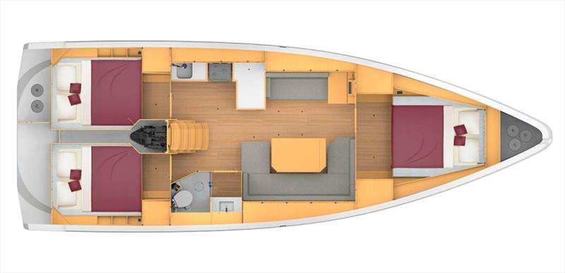 Bavaria C42 layout photo copyright Bavaria Yachts taken at  and featuring the Cruising Yacht class