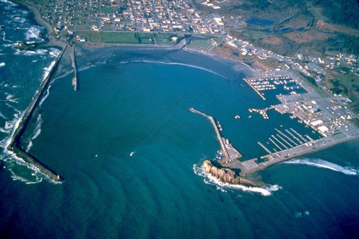 Aerial photo of the Crescent City Harbor and marina CC BY SA 3.0 - photo © Rob Murray