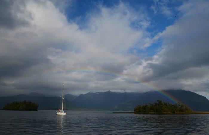 Sea Rover II at anchor off Paso Quesahuen after a day of squalls - photo © Karina McQueen & Gary Peacock