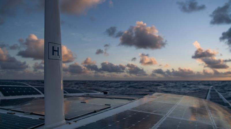 Energy Observer - Crossing the Atlantic with renewables and Hydrogen - photo © Energy Observer Productions - Amélie Conty Energy Observer - Crossing the Atlantic with renewables and Hydrogen - photo © Energy Observer Productions - Amélie Conty