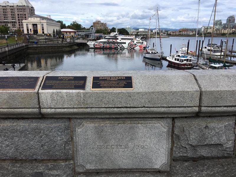 Wall of History overlooking Victoria Harbour in BC photo copyright Jeanne Socrates taken at  and featuring the Cruising Yacht class