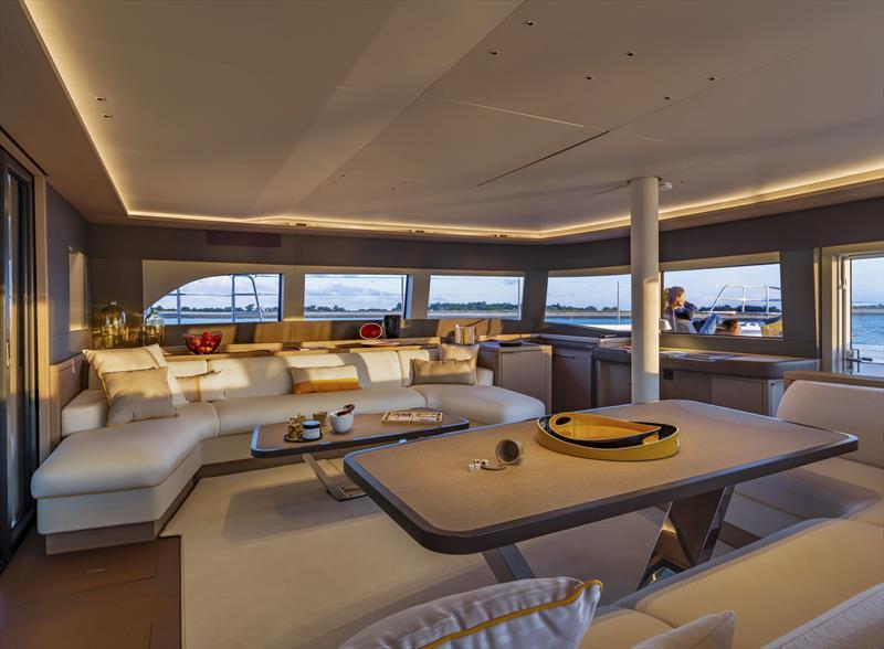 Lagoon 65 - welcome to the lounge photo copyright Nicolas Claris taken at  and featuring the Cruising Yacht class