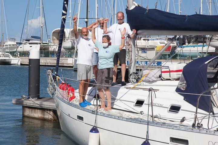 ARC - Well done to the crew on Suffisant, who thanks to SVALA, got to celebrate a couple of days earlier than expected - photo © ARC Atlantic Rally for Cruisers