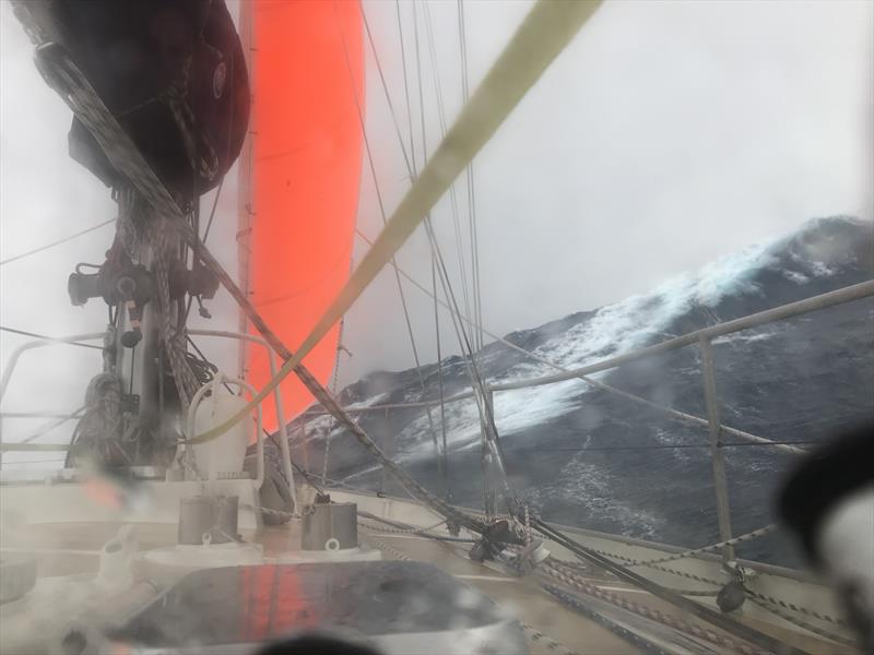 Storm jib conditions aboard Moli photo copyright Randall Reeves taken at New York Yacht Club and featuring the Cruising Yacht class