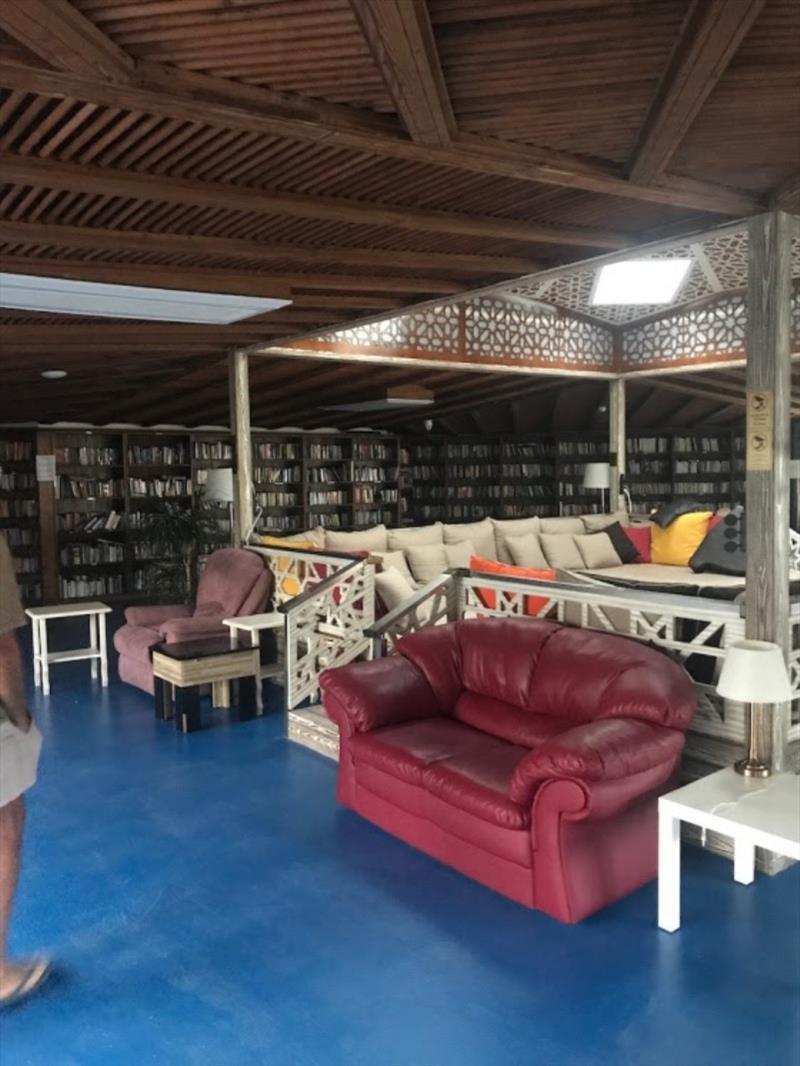 Benefits of Marina life - LOVING the library and comfortable chairs in the recreation room photo copyright Marina Life at Marmaris Yacht Marin taken at  and featuring the Cruising Yacht class