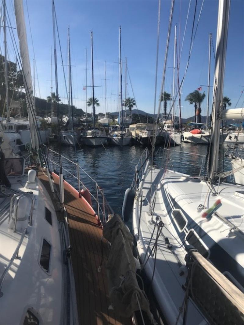 Marina life tied to the dock photo copyright SV Red Roo taken at  and featuring the Cruising Yacht class