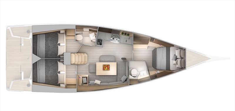 Grand Soleil 40 - Optional layout - photo © Grand Soleil Yachts