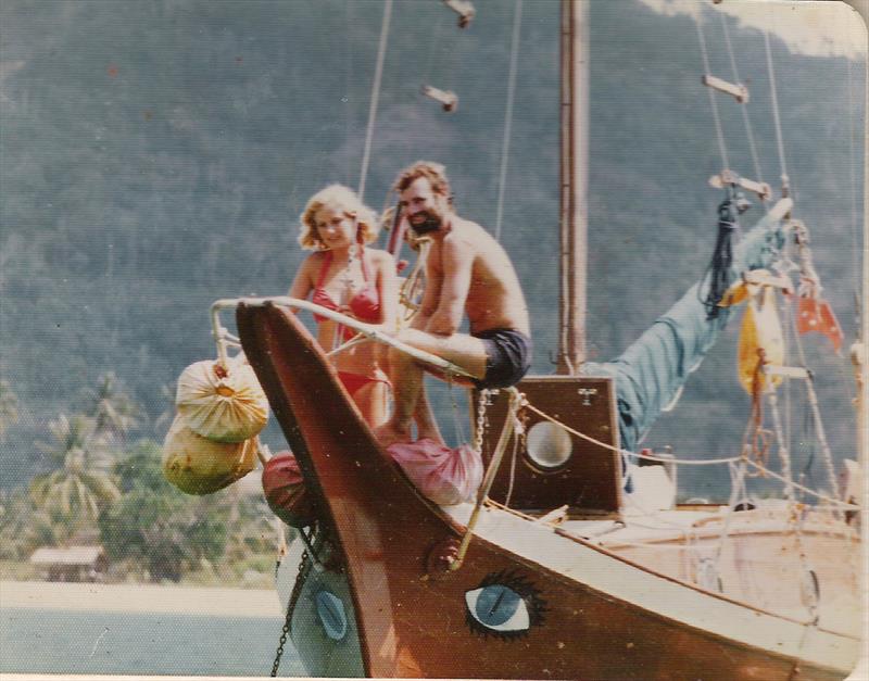 Kerry and Gail from back in the day photo copyright The Cruising Kiwis taken at  and featuring the Cruising Yacht class