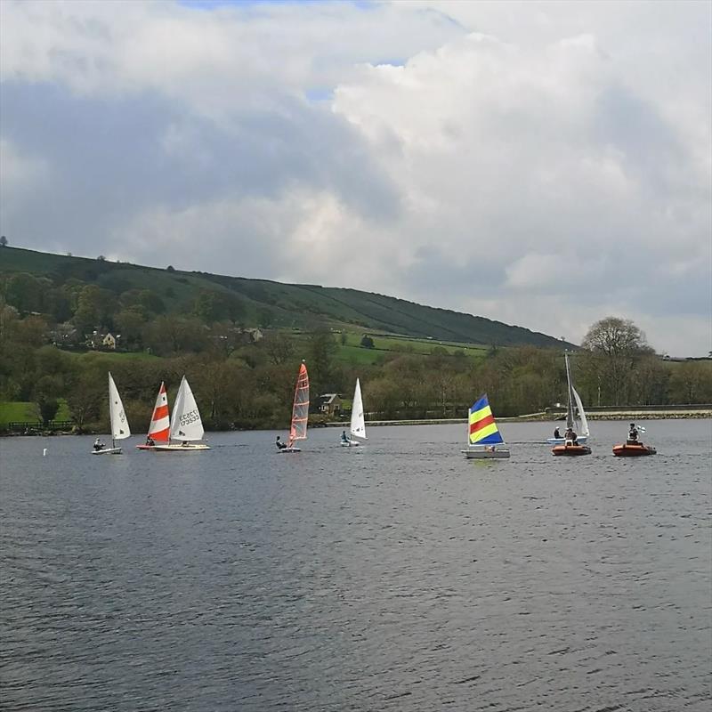 Derbyshire Youth Sailing at Combs photo copyright Joanne Hill taken at Combs Sailing Club and featuring the Dinghy class
