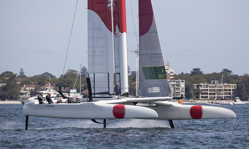 Team Japan in full flight photo copyright John Curnow taken at Royal Sydney Yacht Squadron and featuring the F50 class
