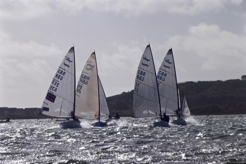 Finn display team on the final day of the Christchurch Harbour Interclub Series - photo © Mike Roach