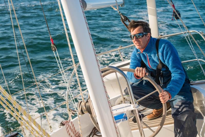 Forced to hand steer for hours on end due to failing self-steering systems led to exhaustion and frustration for Antoine Cousot (above) Istvan Kopar and Nabil Amra all pulling in to port. - photo © Antoine Cousot / GGR / PPL