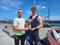 Sam and Josh win the Race 4 Rush Trophy at the GP14 Leinster Championships © Andy Johnston
