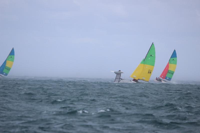 Squall hits the Hobie 16 fleet - 2019-20 Australian Hobie Cat Nationals, day 3 - photo © Kathy Miles