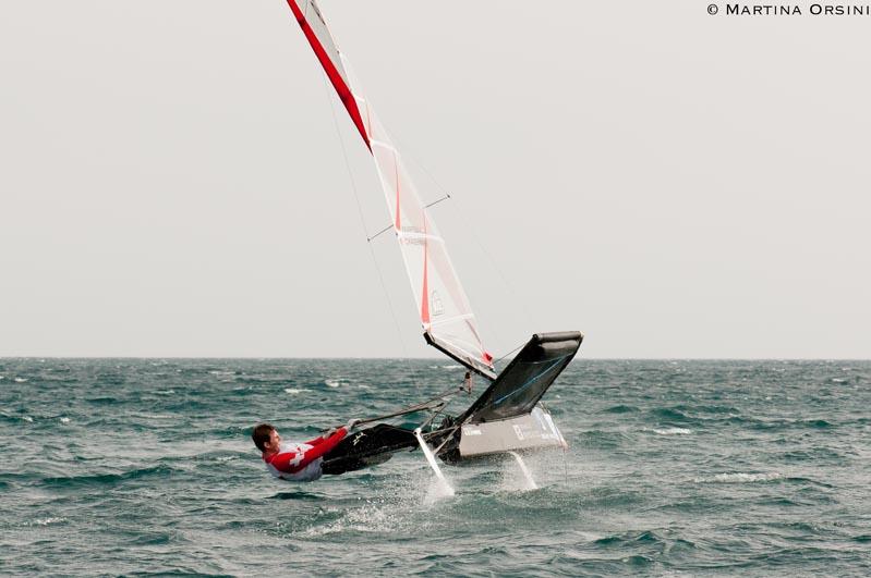 Too much wind to race on day 2 of the International Moth European Championship photo copyright Martina Orsini taken at Sailing Club Marsala and featuring the International Moth class