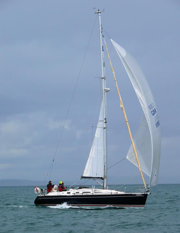 Gary Heward and Russell Hawkins on Amylou, overall winner of leg 1 of the Yachting Monthly Triangle Race photo copyright John Roberson taken at Marchwood Yacht Club and featuring the IRC class