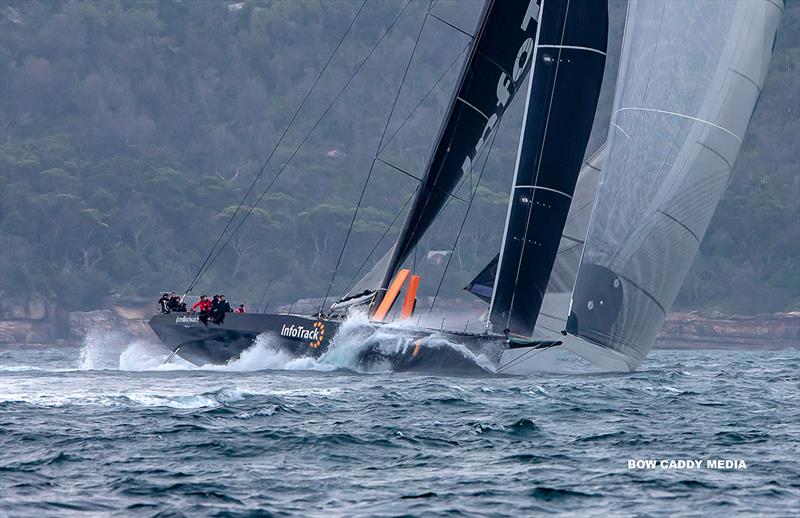 InfoTrack using the 15-20knots that was on offer as they left the Harbour - CYCA Bird Island Race photo copyright Bow Caddy Media taken at Cruising Yacht Club of Australia and featuring the IRC class