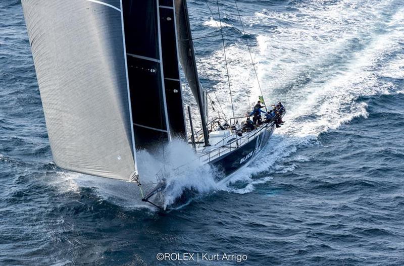 Black Jack blasting south after the 2019 Rolex Sydney Hobart Yacht Race start photo copyright Rolex / Kurt Arrig taken at Cruising Yacht Club of Australia and featuring the IRC class