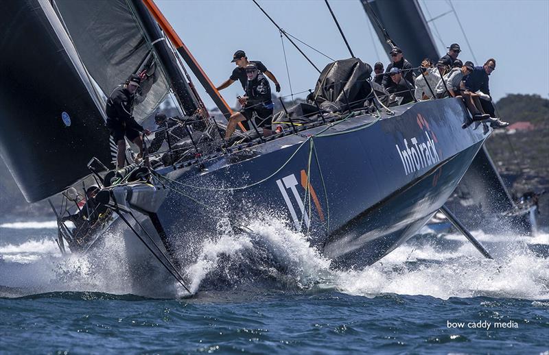 Juan Kouyoumdjian's hull form was always designed for reaching - InfoTrack -SOLAS Big Boat Challenge photo copyright Crosbie Lorimer taken at Cruising Yacht Club of Australia and featuring the IRC class